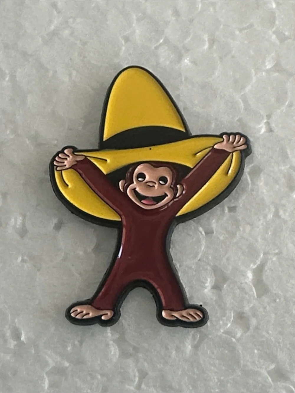 Curious George Yellow Hat Enamel Pin - Kids Accessories